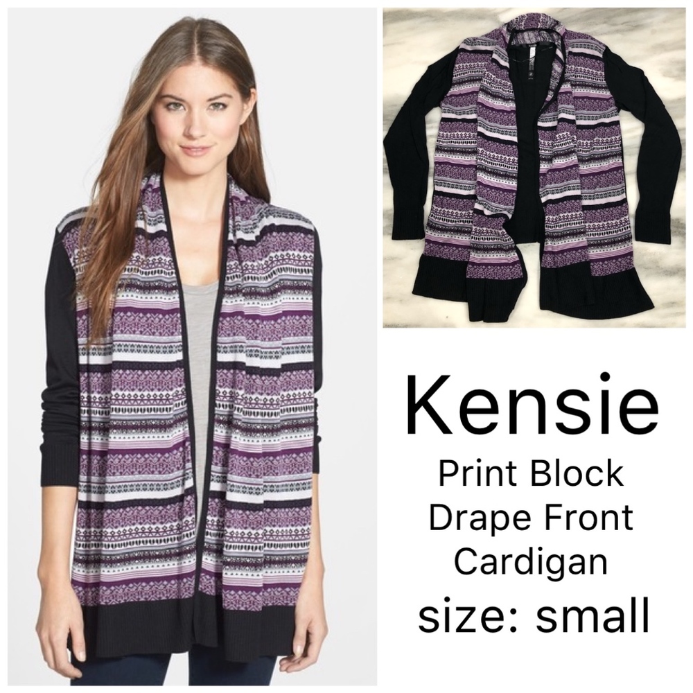 Kensie Drape Front Cardigan, NWOT